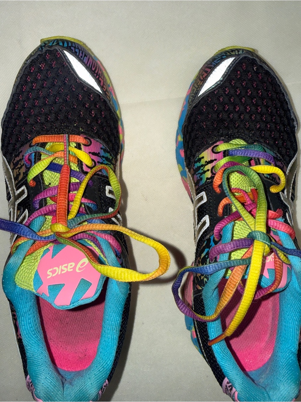 ASICS Black Athletic Sneakers with Multicolor Accents - Picture 8 of 9